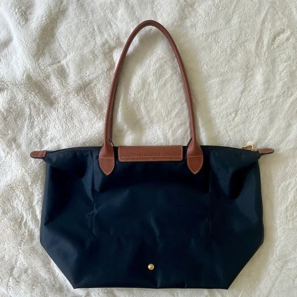 Longchamp Le Pliage Original L Black and Brown Tote Bag - Picture 2 of 10